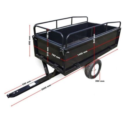 Kippanhänger für Selbstfahrer und Quads mit 300 kg max. Traglast